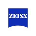 Logotipo de la empresa ZEISS, líder en tecnología óptica y equipos oftálmicos de precisión.