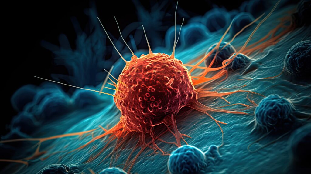 Ilustración de las células cancerígenas